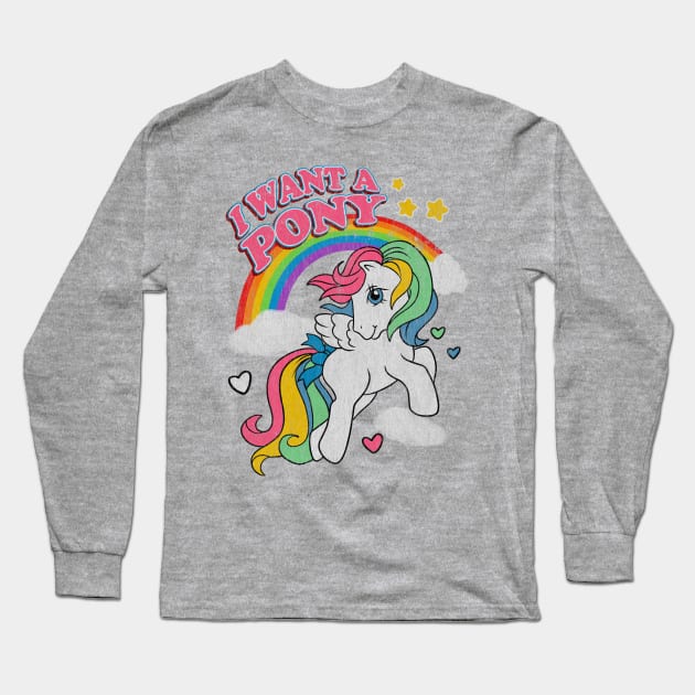 Vintage Little Pony Long Sleeve T-Shirt by OniSide